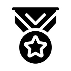 military badge glyph icon