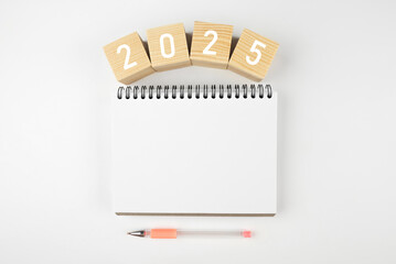 2025 is the time for a fresh start. Nev Ear. Calendar 2025 for organizer for planning and reminders
