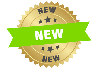 NEW label, seal, sign