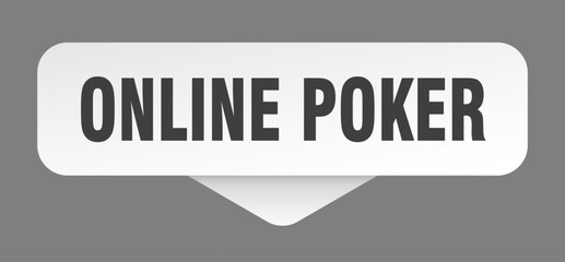 ONLINE POKER button, label, banner