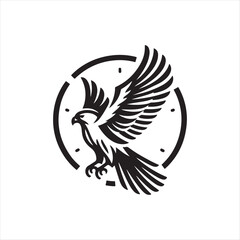 falcon bird silhouette vector logo design