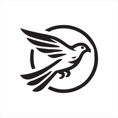 falcon bird silhouette vector logo design
