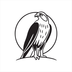 falcon bird silhouette vector logo design