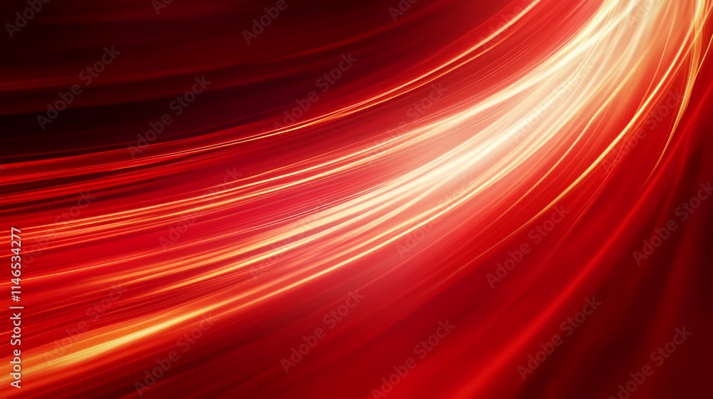 Poster dynamic red light streaks create a vibrant abstract background for design.