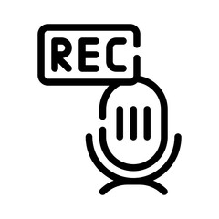 Audio Recording line icon