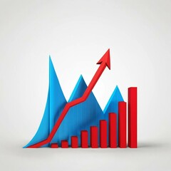 business graph with arrow