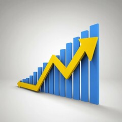 business chart with arrow