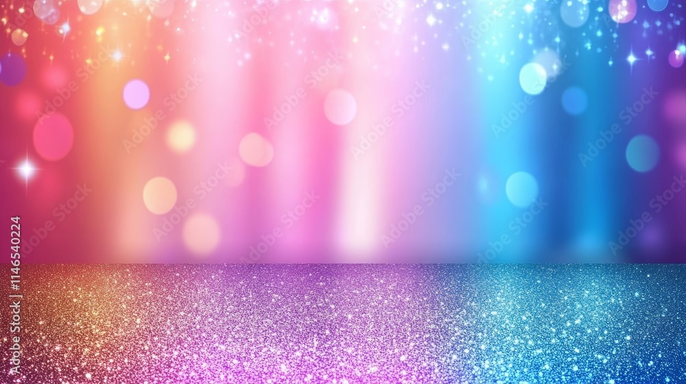 Poster white glittering background with colorful bokeh effects for stunning illustrations and design projec