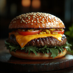 Savory Elegance: Cheeseburger Redefined in High Cuisine