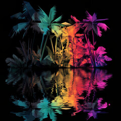 Electric Jungle: Neon Palms in a Synth Paradise