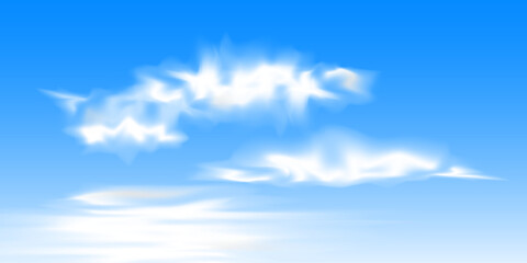 Simblue sky vector illustration with 
clouds. Sky and clouds vector background.