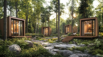 secluded forest cabins luxurious tiny homes in nature