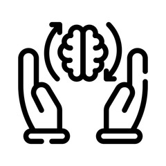 Brain Care line icon