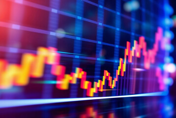 Analyzing financial trends with stock market graphs digital environment data visualization business insights