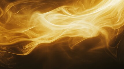 Fototapeta premium Golden Smoke Abstract Art Swirls and Eddies Background