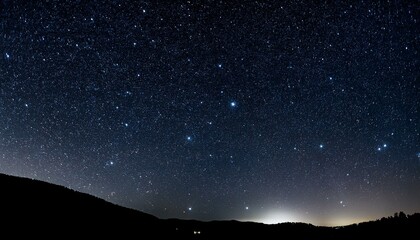 Gorgeous dark night sky with a single very bright star