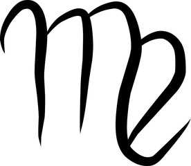 Collection of symbols of zodiac sign on white background.