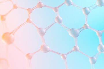 Fototapeta premium Abstract Network Pattern in Pastel Tones Minimalist Tech Connectivity