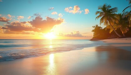 Sunset on a Tropical Beach