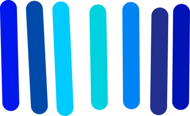 paper clip isolated on white, set of colorful paint strokes