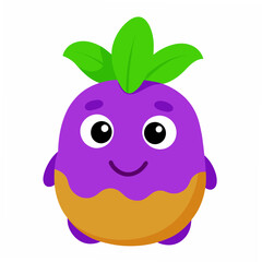 Adorable cartoon Potato  character with big eyes and smooth texture