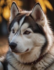 Fototapeta premium Close-up of a Siberian Husky Dog