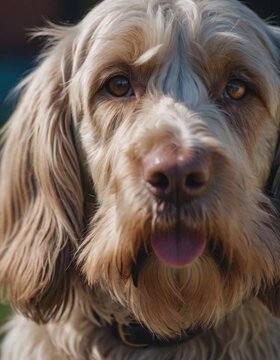 Close-up of a Spinone Italiano Dog