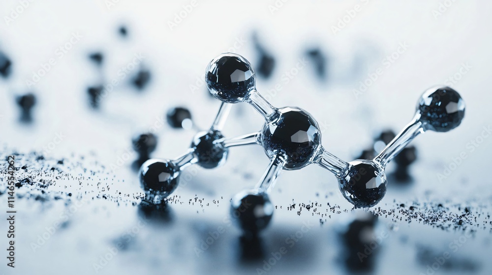 Poster abstract molecular structure: a glimpse into the microscopic world of science
