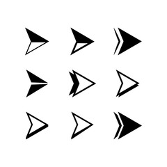 Arrow bullet point collection. Business, presentation, report, infographic, checklist concepts. Flat decorative vector design isolated illustrations. 