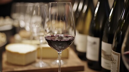 red wine tasting with cheese