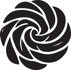 black and white spiral
