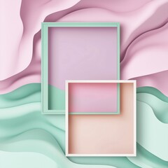 Pastel Frame Abstract Composition