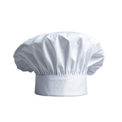 Professional White Chef Hat Isolated on Transparent Background