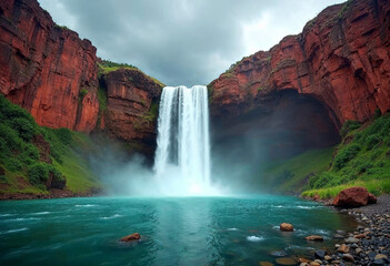 Wallpaper sea ocean water fall
