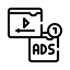 Advertising line icon