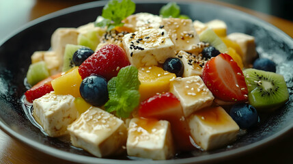 Delicious Fruit and Cheese Salad Image