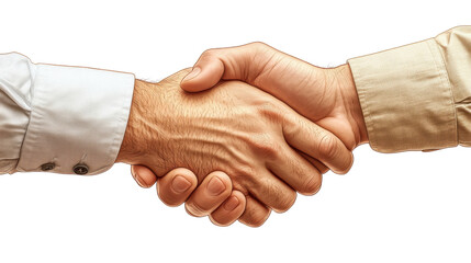 handshake isolated on white background