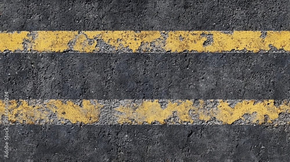 Aufkleber detailed dark asphalt road surface texture with natural weathering patterns creating seamless indust