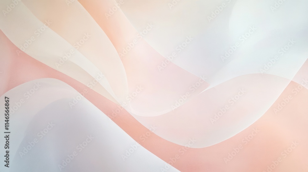 Aufkleber soft, flowing abstract design with gentle colors and curves.