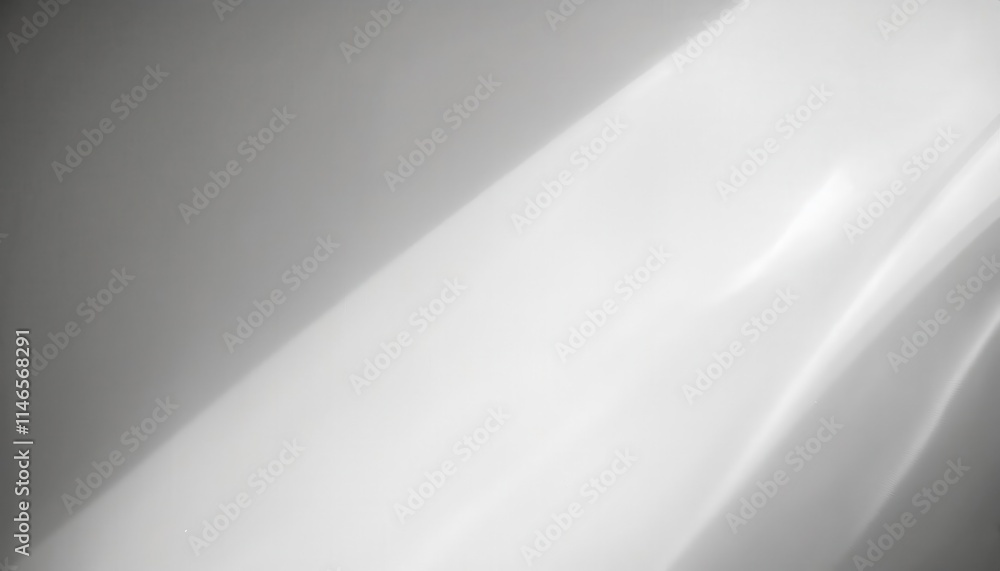 Poster Soft Abstract White Light Reflection on Smooth Surface with Gentle Shadows. Minimalistic Aesthetic Design for Backgrounds, Modern Art Concepts, or Elegant Branding Projects