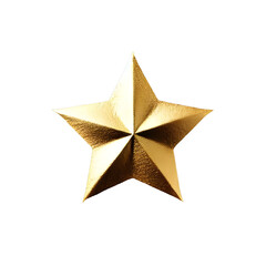 Obraz premium Golden Christmas Star Ornament on White Background, Transparent Background PNG