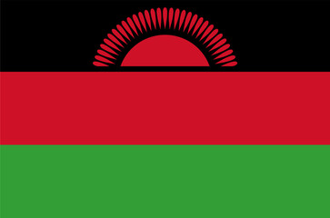 Editable Malawi Flag Vector - High-Resolution National Symbol Customizable Vector File for Africa Perfect for Digital & Print Projects