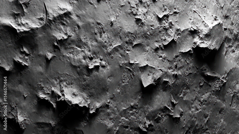 Poster textured surface resembling rough terrain or geological features.