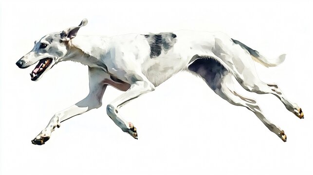 A Whippet's Grace: Artistic Representation of Canine Agility and Speed