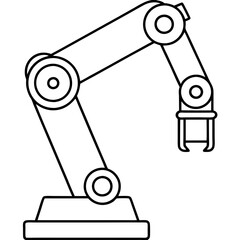 Robotic Arm Vector Icon Design