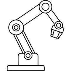 Robotic Arm Vector Icon Design