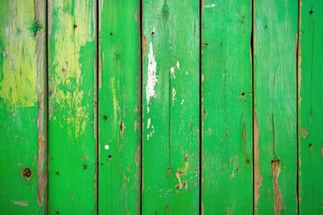 Vertical Vibrant Green Wooden Background Texture