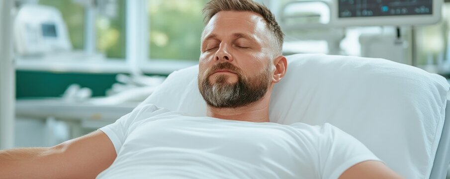 A clinical posture correction session, focusing on the detailed interaction between physiotherapist and patient, showcasing a man lying down for his session A treatment involving manual manipulation