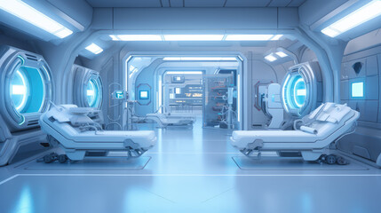 High-Tech Futuristic Medical Facility