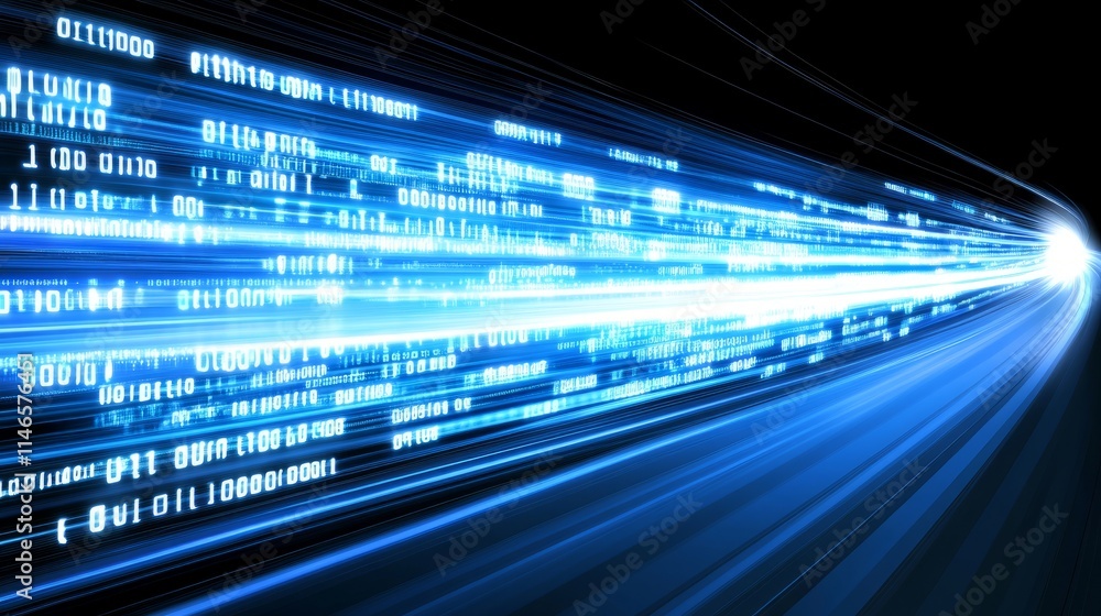 Aufkleber high speed data stream abstract digital tunnel